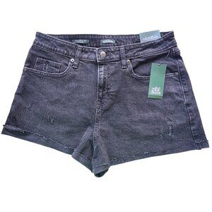 Wild Fable Shorts Womens 10 Black Denim High-Rise Rolled Cuff